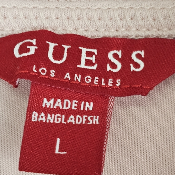 GUESS Track Jogging Jacket Light Logo Full Zip Pink Sz L Activewear Y2K Casual - Picture 8 of 12